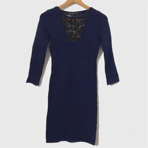 French Connection lace and knit dress